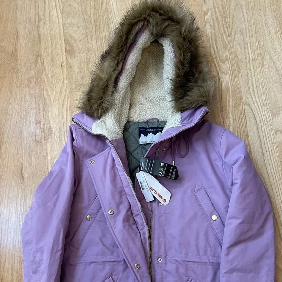 J.Crew NWT Lavender Perfect Eco-Friendly Winter Parka Size Medium